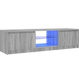 VidaXL Tv-meubel met LED-verlichting 140x40x36 cm grijs sonoma eiken