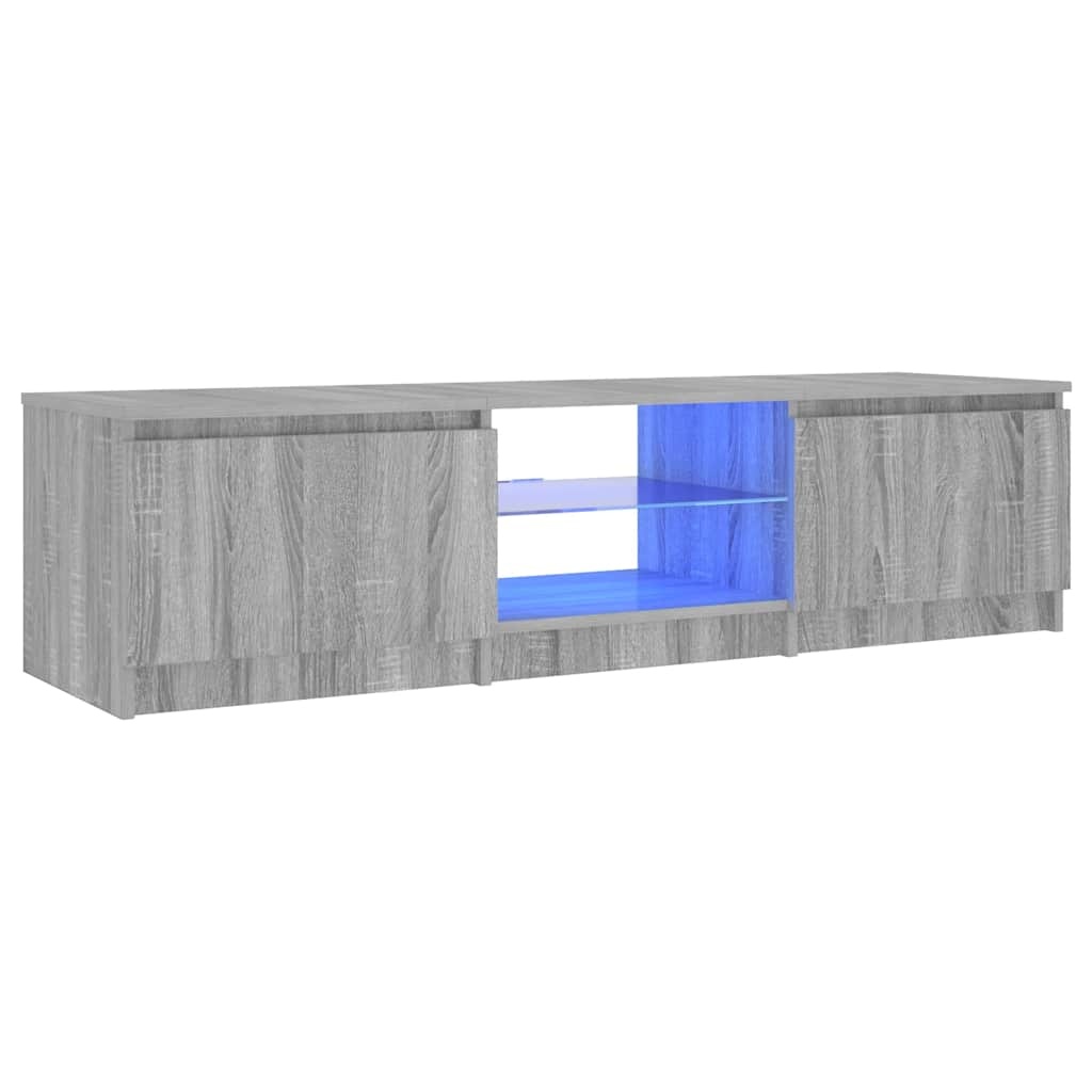 VidaXL Tv-meubel met LED-verlichting 140x40x36 cm grijs sonoma eiken
