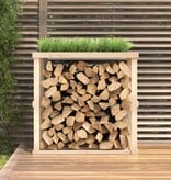 VidaXL Houtblokhouder 108x52x106 cm massief grenenhout