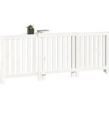 VidaXL Radiatorombouw 210x21x85 cm massief grenenhout wit