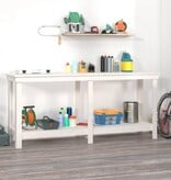 VidaXL Werkbank 180x50x80 cm massief grenenhout wit
