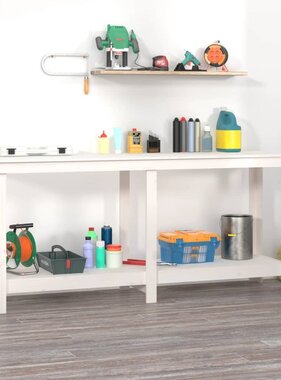 VidaXL Werkbank 180x50x80 cm massief grenenhout wit