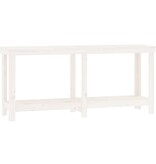 VidaXL Werkbank 180x50x80 cm massief grenenhout wit
