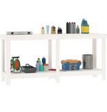 VidaXL Werkbank 180x50x80 cm massief grenenhout wit