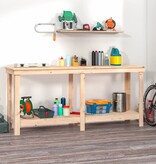 VidaXL Werkbank 180x50x80 cm massief grenenhout