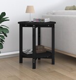 VidaXL Salontafel Ø 55x60 cm massief grenenhout zwart