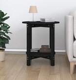 VidaXL Salontafel Ø 55x60 cm massief grenenhout zwart