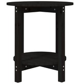 VidaXL Salontafel Ø 55x60 cm massief grenenhout zwart