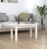 VidaXL Salontafel 80x40x35 cm massief grenenhout wit