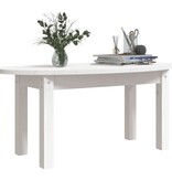 VidaXL Salontafel 80x40x35 cm massief grenenhout wit