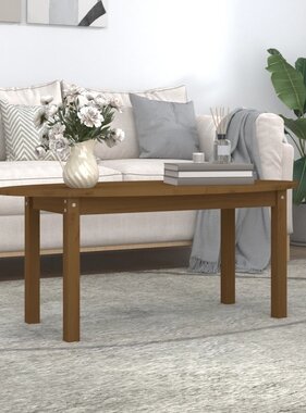 VidaXL Salontafel 110x55x45 cm massief grenenhout honingbruin