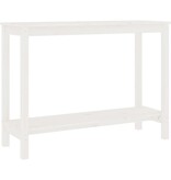 VidaXL Wandtafel 110x40x80 cm massief grenenhout wit