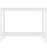 VidaXL Wandtafel 110x40x80 cm massief grenenhout wit