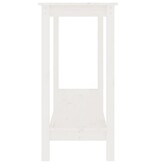 VidaXL Wandtafel 110x40x80 cm massief grenenhout wit