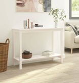 VidaXL Wandtafel 110x40x80 cm massief grenenhout wit