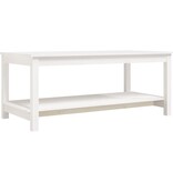 VidaXL Salontafel 110x55x45 cm massief grenenhout wit
