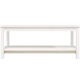 VidaXL Salontafel 110x55x45 cm massief grenenhout wit