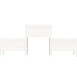 VidaXL Plantenbak 178,5x44x75 cm massief grenenhout wit