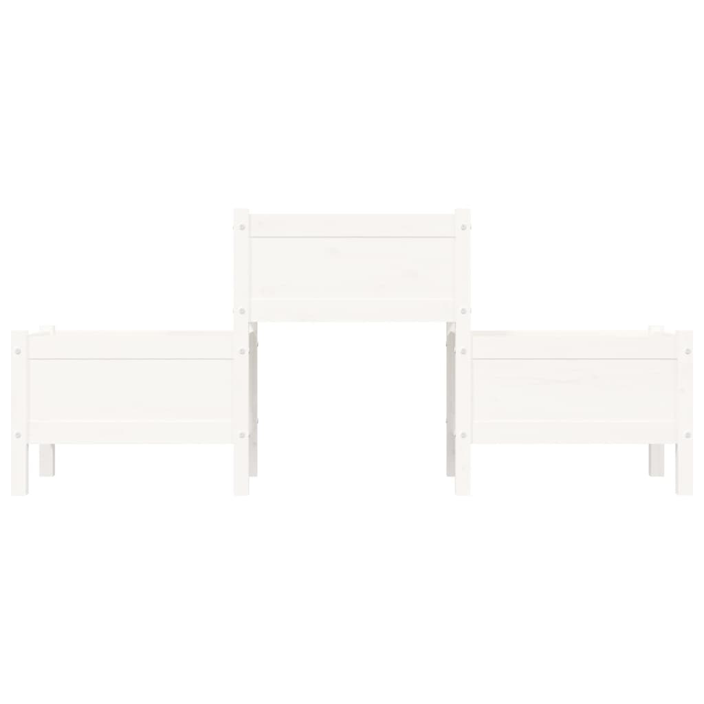 VidaXL Plantenbak 178,5x44x75 cm massief grenenhout wit