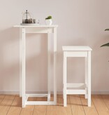 VidaXL Bartafel 60x60x110 cm massief grenenhout wit