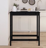 VidaXL Bartafel 100x50x110 cm massief grenenhout zwart