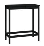 VidaXL Bartafel 100x50x110 cm massief grenenhout zwart