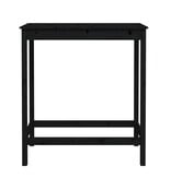 VidaXL Bartafel 100x50x110 cm massief grenenhout zwart