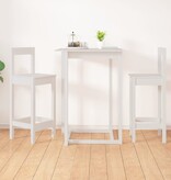 VidaXL Barstoelen 2 st 40x41,5x112 cm massief grenenhout wit
