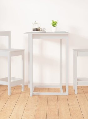 VidaXL Barstoelen 2 st 40x41,5x112 cm massief grenenhout wit