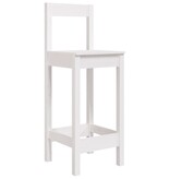 VidaXL Barstoelen 2 st 40x41,5x112 cm massief grenenhout wit