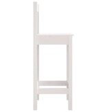 VidaXL Barstoelen 2 st 40x41,5x112 cm massief grenenhout wit
