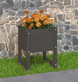VidaXL Plantenbak 40x40x52,5 cm massief grenenhout grijs