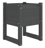 VidaXL Plantenbak 40x40x52,5 cm massief grenenhout grijs