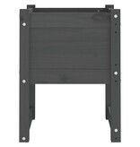 VidaXL Plantenbak 40x40x52,5 cm massief grenenhout grijs