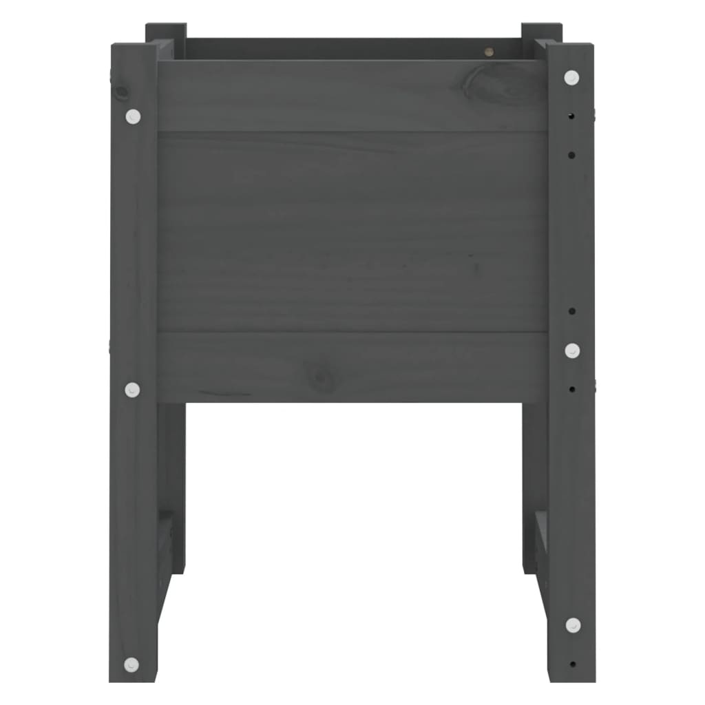 VidaXL Plantenbak 40x40x52,5 cm massief grenenhout grijs