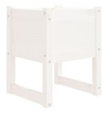 VidaXL Plantenbakken 2 st 40x40x52,5 cm massief grenenhout wit