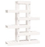 VidaXL Plantenstandaard 85x25x109,5 cm massief grenenhout wit