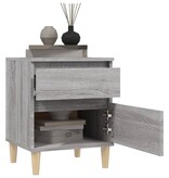 VidaXL Nachtkastjes 2 st 40x35x50 cm grijs sonoma eikenkleurig