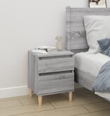 VidaXL Nachtkastje 40x35x50 cm grijs sonoma eikenkleurig