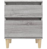 VidaXL Nachtkastje 40x35x50 cm grijs sonoma eikenkleurig