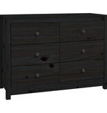 VidaXL Dressoir 100x40x72 cm massief grenenhout zwart