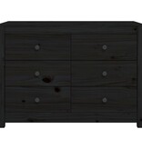 VidaXL Dressoir 100x40x72 cm massief grenenhout zwart