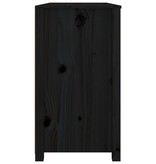 VidaXL Dressoir 100x40x72 cm massief grenenhout zwart