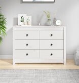 VidaXL Dressoir 100x40x72 cm massief grenenhout wit