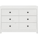 VidaXL Dressoir 100x40x72 cm massief grenenhout wit