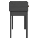 VidaXL Wandtafel 76,5x40x75 cm massief grenenhout grijs