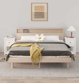 VidaXL Nachtkastjes 2 st 40x35x61,5 cm massief grenenhout wit