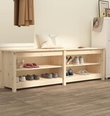 VidaXL Schoenenbank 160x36,5x50 cm massief grenenhout