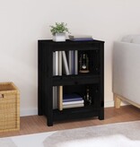 VidaXL Boekenkast 50x35x68 cm massief grenenhout zwart