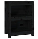 VidaXL Boekenkast 50x35x68 cm massief grenenhout zwart